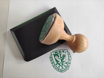 Ручной штамп 60 мм с вашим ЛОГОТИПОМ на чернильной подушечке ПИЦЦА СУШИ