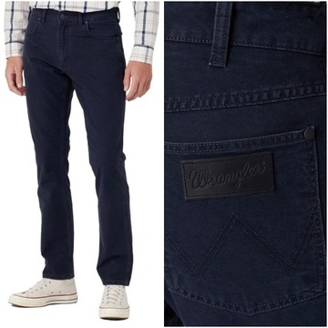 WRANGLER GREENSBORO MĘSKIE SPODNIE MATERIAŁOWE JEANSY DŻINSY W33 L32