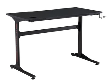biurko gamingowe komputerowe dla gracza 120x60 CZARNE Stabilne FURNITEX