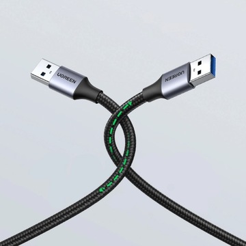 Кабель Ugreen USB - USB 3.0 5Гбит/с 2м серый (US373)