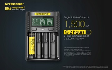 Оригинальное зарядное устройство Nitecore UM4 USB QC