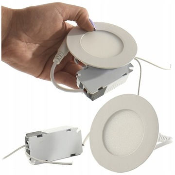 Plafon LED sufitowa wpuszczana 3W neutralna biała