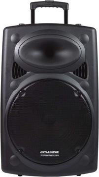 DYNASONIC Dynapro 15' Głośnik przenośny 800W, USB, Bluetooth, FM, mikrofon