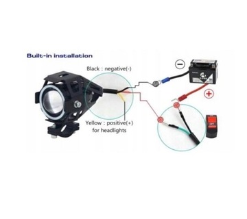 2x ГАЛОГЕННЫЕ МОТОЦИКЛОВЫЕ ЛАМПЫ, КОЛЬЦЕВЫЕ СВЕТОДИОДНЫЕ ФАРЫ