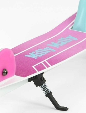 Самокат до 100 кг Milly Mally розово-бирюзовый с регулируемой высотой Buzz