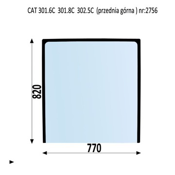 ВЕТРОВОЕ СТЕКЛО Верхнее CAT 301.6C 301.8C 302.5C