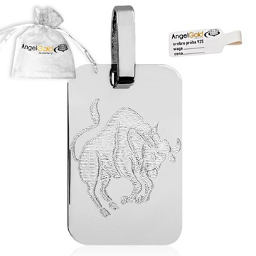 BLASZKA WISIOREK ZNAK ZODIAKU BYK SREBRO 925