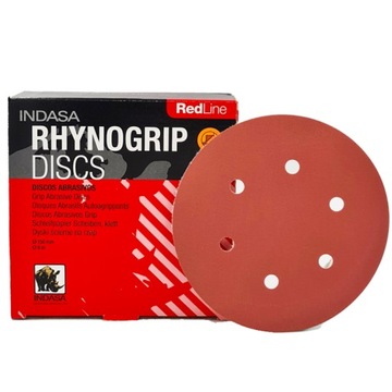 INDASA RED KRĄŻKI ŚCIERNE 150MM RZEP 6H P2000 50x