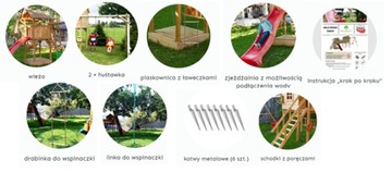 PLAC ZABAW Domek Zjeżdżalnia Huśtawka PRODUCENT !!