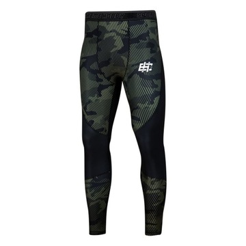 Legginsy Męskie do MMA Grapplingu khaki HAVOC S EXTREME HOBBY