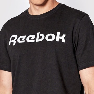 Reebok t-shirt koszulka męska czarna bawełniana klasyczna GJ0136 L