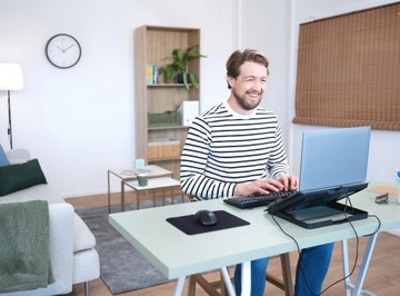 ПОДСТАВКА ДЛЯ НОУТБУКА 16 ДЮЙМОВ, РЕГУЛИРУЕМАЯ ОХЛАЖДАЮЩАЯ ПОДСТАВКА, ВЕНТИЛЯТОР USB