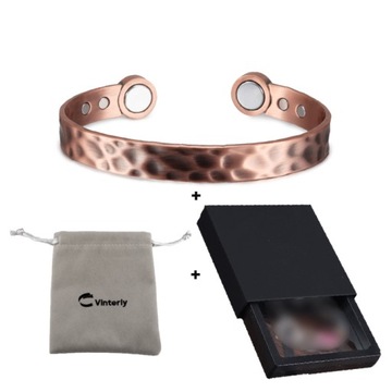 Copper Magnetic Bracelet Men 10mm Adjustable