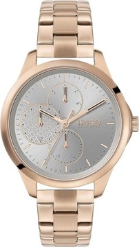 Damski zegarek kwarcowy HUGO w kolorze różowego złota - 1540049