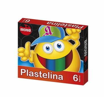 MONA PLASTELINA SZKOLNA NA PLASTYKE 6 KOLORÓW