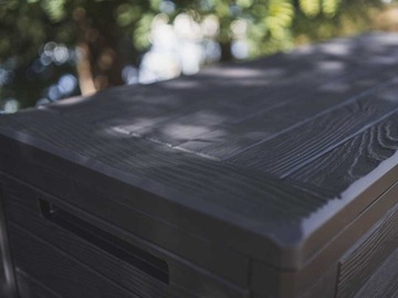 SKRZYNIA OGRODOWA 280L BALKONOWA DO OGRODU KUFER SIEDZISKO ZAMYKANA TARAS