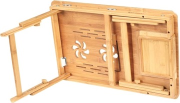 STOLIK POD LAPTOPA DO ŁÓŻKA SKŁADANY MOBILNY REGULOWANY BAMBOO ŚNIADANIOWY