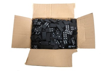 Domino drewniane 1 kg rodzinna gra klocki około 500 szt MIX