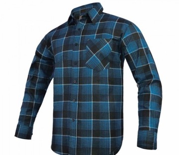 Koszula FLANELOWA Bawełniana MODAR niebieska r.45