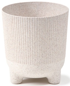 OSŁONKA doniczka ARIA na nóżkach podwyższone dno śr. 16CM BIAŁY ECO