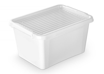 Pojemnik pudełko na zabawki z pokrywą 15,5 l white