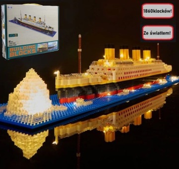 TITANIC KLOCKI NIEKOMPATYBILNE DLA DZIECKA *1860 SZTUK* NA PREZENT *NOWOŚĆ*