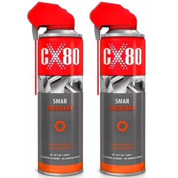 CX80 DUO SPRAY Smar miedziany do hamulców Środek na zapieczone śruby 0,5 x2