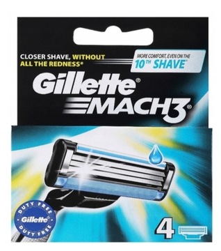 OSTRZA WKŁADY WYMIENNE GILLETTE MACH3 4SZT