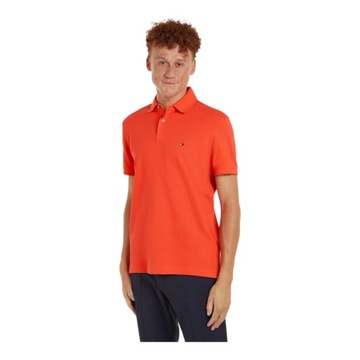 TOMMY HILFIGER MĘSKA KOSZULKA POLO 1985 REGULAR POLO POMARAŃCZOWA r.L