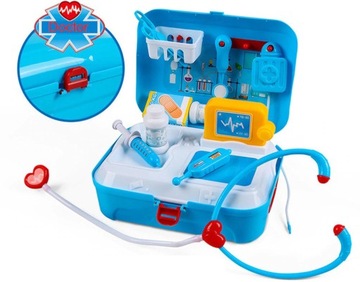 Детский набор «Доктор» «Маленький доктор» в чемодане, большие аксессуары для стетоскопа