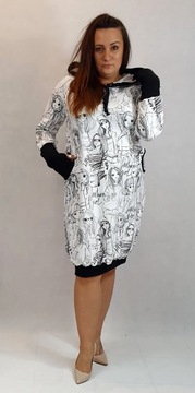 Sukienka FASHION GIRL Bombka Kaptur r.58 Plus size