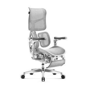 Fotel gabinetowy PREMIUM ergonomiczny biurowy Diablo BRAVE V-KINETIC: szary