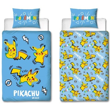 DWUSTRONNA POŚCIEL POKEMON PIKACHU 140x200