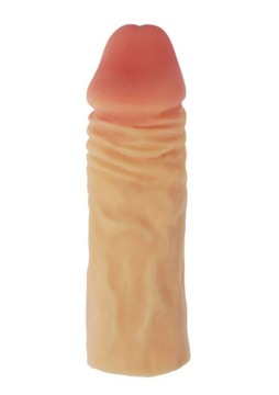 Секс-удлиняющая накладка из киберкожи на пенис