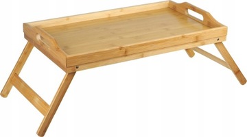 STOLIK ŚNIADANIOWY TACA BAMBUS 50x30x7 cm KINGHOFF