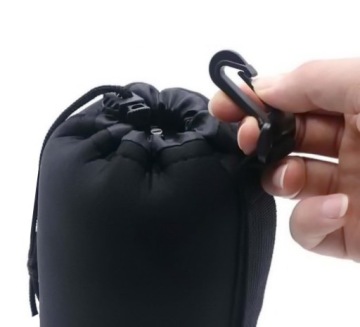 Неопреновый чехол для линз, удобный размер L.