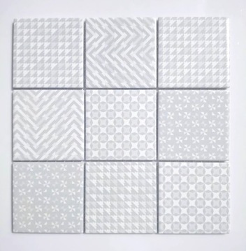mozaika ceramiczna szara SCANDI PATCHWORK