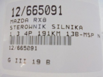 MAZDA RX8 JEDNOTKA N3H818881G 1,3 279700-2287