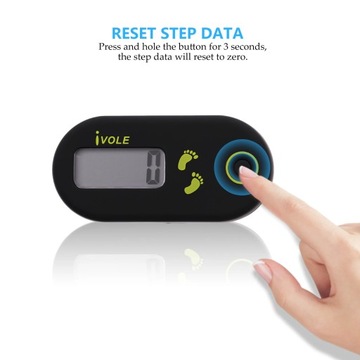 Single Function 3D Electronic Pedometer Simple Mini Step Counter Walking 3D