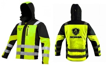 KURTKA SOFTSHELL ODBLASKOWY Z TWOIM NADRUKIEM TIR TRUCK SCANIA ROBOCZA HIT