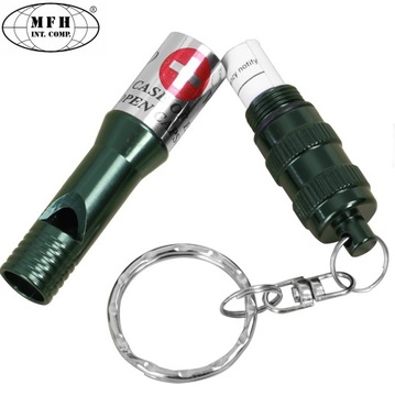 АЛЮМИНИЕВЫЙ ОЛИВКОВЫЙ СВИСТОК ДЛЯ ВЫЖИВАНИЯ EDC