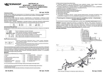 ZAŘÍZENÍ(HÁK) TÁŽNÝ + MODUL HYUNDAI I10 II OD 2014
