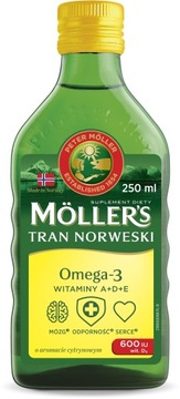 MOLLERS TRAN NORWESKI CYTRYNOWY OMEGA-3 PŁYN 250ml