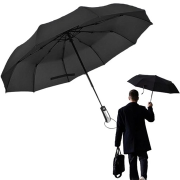 Składany Parasol Storm-Proof z Automatycznym Otwieraniem 10 Żebrowy