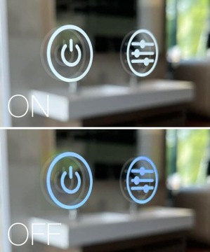 Круглое светодиодное зеркало в черной раме, 60см ЛОФТ