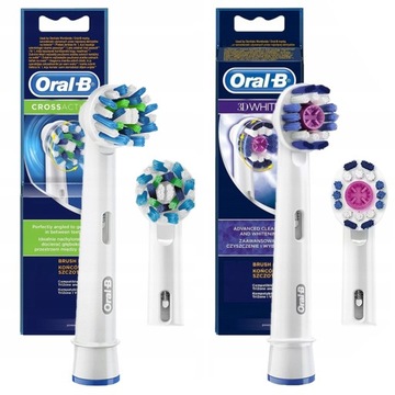KOŃCÓWKI CROSS ACTION 3D WHITE ORAL-B ORYGINALNE