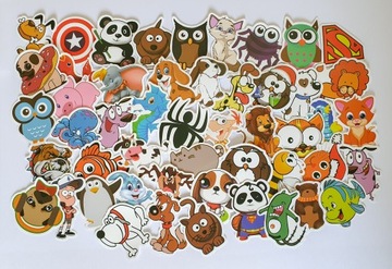 НАКЛЕЙКИ MIX ЖИВОТНЫЕ ДЛЯ ВЕЛОСИПЕДОВ 50 шт ВАРИАНТЫ