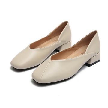 Moda damska Koreańskie kwadratowe kapcie 252408