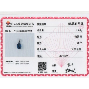 Naszyjnik ze srebra próby 925 dla kobiet Naturalny niebieski cyjanit i kamienie szlachetne