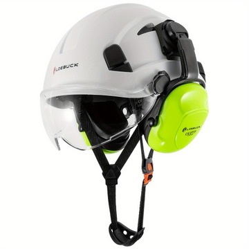 Kask ochronny do prac budowlanych LOEBUCK z goglami i